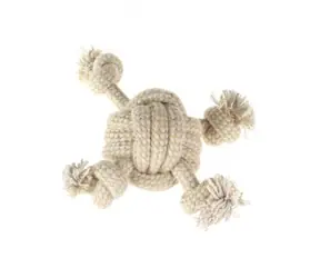 animALL Zabawka Kulka jutowo-bawełniana z 4 węzłami 15 cm