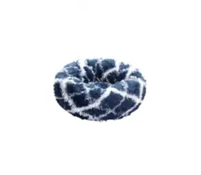 animALL Pluszowe okrągłe łóżko niebiesko-białe 60 cm