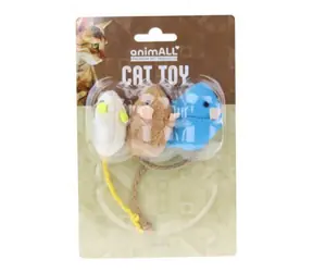 animALL Zabawka Myszka Kot z kocimiętką 3 szt.