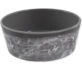 Miska dla psa Fantasy marmurkowy wzór szary 15cm 500 ml