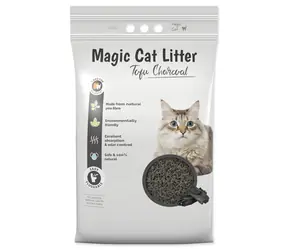 Magiczna ściółka dla kotów Tofu Wood Charcoal 12l