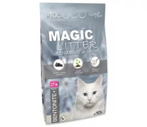 Magic Litter Żwirek dla kota Bentonit Ultra White z węglem 10l
