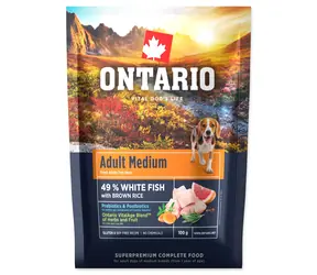 Ontario Adult Medium Fish & Brown Rice 100g - próbka 