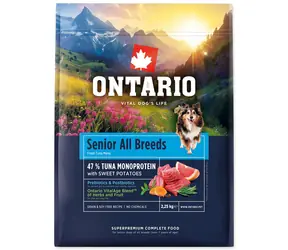 Ontario Senior All Breeds Monoprotein Tuna & Sweet Potatoes 2.25kg / Granulat dla starszych psów