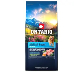 Ontario Adult All Breeds Monoprotein Turkey & Sweet Potatoes 12kg / Granulat dla dorosłych psów 