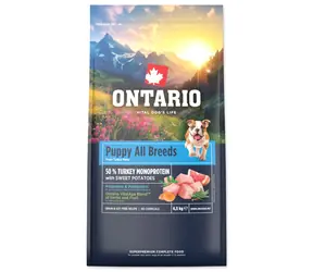Ontario Puppy & Junior All Breeds Monoprotein Turkey & Sweet Potatoes 6,5 kg / Karma dla szczeniąt