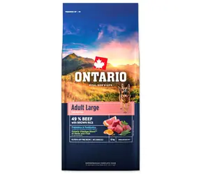 Ontario Adult Large Beef & Brown Rice 12kg / Granulat dla dorosłych psów 