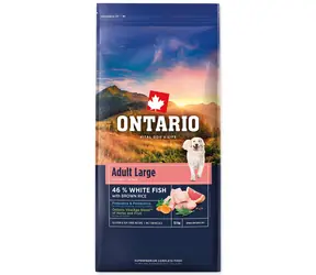 Ontario Adult Large Fish & Brown Rice 12kg / Granulat dla dorosłych psów 