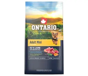 Ontario Adult Mini Lamb & Brown Rice 6,5 kg / Granulat dla dorosłych psów 