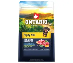 Ontario Puppy Mini Lamb & Brown Rice 750g / Sucha karma dla szczeniąt