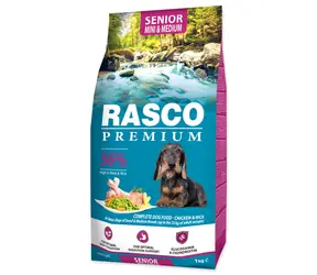 Rasco Premium Senior Mini & Medium Chicken with Rice 1kg / Granulat dla starszych psów 