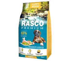 Rasco Premium Puppy Medium Chicken with Rice 3kg / Granulat dla szczeniąt 