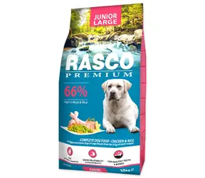 Rasco Premium Junior Duży kurczak z ryżem 15kg / Granulat dla szczeniąt 