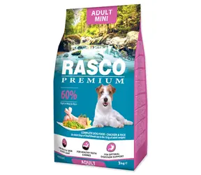Rasco Premium Adult Mini Chicken with Rice 3kg / Granulat dla dorosłych psów 