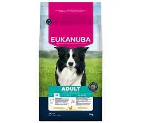 Eukanuba Adult Medium bogata w świeżego kurczaka 3kg / granulat dla psów / dla średnich ras