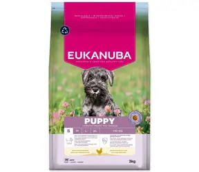 Eukanuba Puppy Small bogata w świeżego kurczaka 3kg / granulat dla szczeniąt 