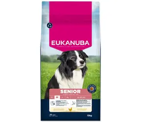 Eukanuba Senior Medium bogata w świeżego kurczaka 15kg / granulat dla psów / dla seniorów średnich ras 