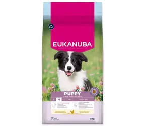 Eukanuba Puppy Medium bogata w świeżego kurczaka 15kg / granulki dla szczeniąt / dla średnich ras 