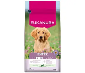 Eukanuba Puppy Large bogata w jagnięcinę 12kg / granulat dla młodych psów / dla dużych ras 