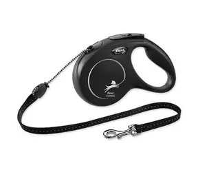 Lina Flexi Classic M 5m czarna / Smycz 