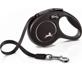 Pasek Flexi Classic XS 3M czarny / Smycz 