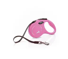 Pasek Flexi Classic S 5m różowy / Smycz 