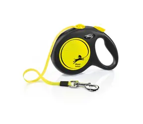 Taśma Flexi Neon L 5m czarno-żółta / Smycz 