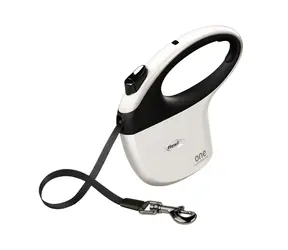 Pasek Flexi One M 5m biało-czarny / Smycz 