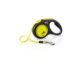 Taśma Flexi Neon S 5m czarno-żółta / Smycz 