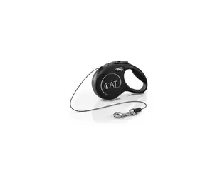Lina Flexi Cat XS 3M czarna / Smycz 