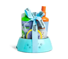 TRESKY & FRIENDS JEDZENIE I WELLNESS 5 szt. / Zestaw prezentowy kosmetyków i akcesoriów dla zwierząt