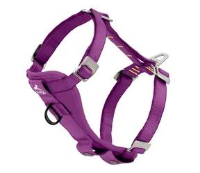 Kurgo® Tru-Fit Wzmocnione Szelki Bezpieczeństwa dla Psów z Pasem Bezpieczeństwa Fioletowy S