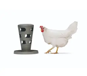Wieża paszowa Beeztees, karmnik dla drobiu, szara, 36 cm