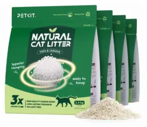 PetKit Naturalny żwirek dla kota / naturalny żwirek zbrylający / 4 worki