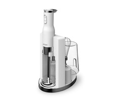 Lauben Stick Blender 800WT biały / Blender sztyftowy / 800W / 6 prędkości + turbo / 2x miska miksująca / 1x pokrywa / 4 nasadki / po sprzedaży