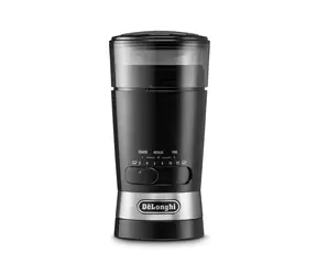 DeLonghi KG210 czarny / Młynek do kawy / 170W / regulacja grubości / wyjmowana taca / 12 filiżanek 