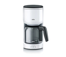 Braun PurEase KF 3120 biały / Przelewowy ekspres do kawy / 1000W / 1,25 l / do 10 filiżanek