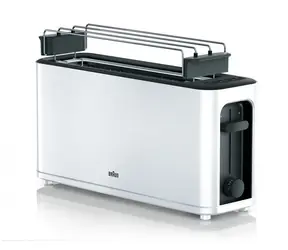Braun PurEase HT 3110 biały / toster / 1000W / 2 szczeliny / 7 poziomów opiekania / przystawka do podgrzewania ciastek