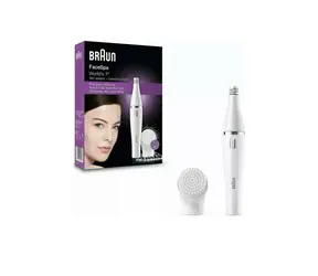 Braun Face 810 biały / depilator do twarzy / szczoteczka do oczyszczania twarzy / nadający się do prania