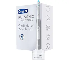 Oral-B Pulsonic Slim Luxe 4000 szara / szczoteczka soniczna / 62000 uderzeń na min. / 3 programy / timer