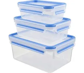 Emsa Clip & Close zestaw 3 szt. / Słoiki na żywność / BEZ BPA / 0,55 l i 1 l i 2,3 l