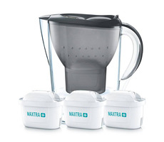 Brita Marella czarna + 3x filtry / czajnik z filtrem do wody / 2,4l / filtr: Maxtra+ Pure Performance