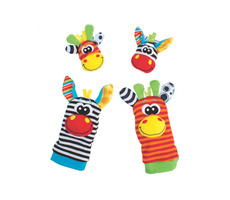 Playgro - Grzechotkowe skarpetki i bransoletki / od 0 miesiąca