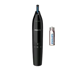 Philips Trymer do nosa Series 1000 NT1650-16 czarny / wielofunkcyjny trymer do włosów w nosie i uszach / AA / zmywalny
