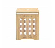 TrueLife AIR Diffuser D7 Bamboo brown / Dyfuzor zapachowy i nawilżacz powietrza / 200 ml / 14 podświetlenia LED / do 9h / wyprzedaż
