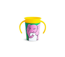 Munchkin - WildLove 360° Junior Cup with Handles 177 ml - słoń / od 6 miesięcy