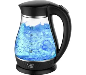 Adler AD 1274 czarny / Czajnik szklany instant / 2200 W / 1,7 L