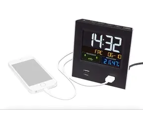 TFA 60.2020.01- MINI CHARGE Cyfrowy budzik z możliwością ładowania przez USB  