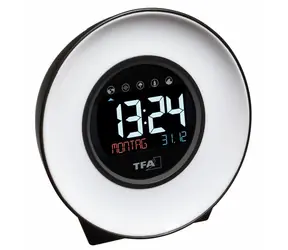 TFA 60.2023.02- MOOD LIGHT Cyfrowy budzik z dźwiękami natury i kolorowym podświetleniem 