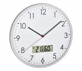 TFA 60.3048.02 - Analogowy zegar ścienny z cyfrowym termometrem i higrometrem